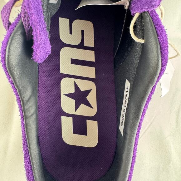 Converse One Star Low Top Unisex Sneakers Size 10.5 Purple Suede White Star Logo - Picture 14 of 15